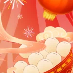 Red banner food lantern heart màu đỏ thức ăn đèn lòng