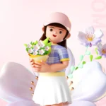 Pink love banner màu hồng tình yêu