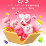 Pink August 8th Banner ngày 8/8 màu hồng