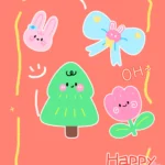 Cute Drawings of Flower Rabbit Trees cây thỏ hoa