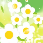White flower green background hoa trắng nền xanh lá cây