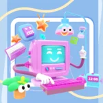 3D computer learning icon học tập máy tính