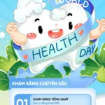 Blue banner for dental examination xanh dương khám răng hàm mặt