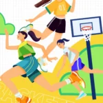 Yellow gym sports banner thể thao thể dục màu vàng