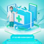 Blue medical banner for medical examination màu xanh dương y tế khám bệnh