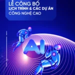 Blue technology event banner sự kiện công nghệ xanh dương