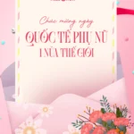 Pink International Women’s Day March 8 Banner ngày quốc tế phụ nữ 8 tháng 3 màu hồng