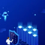 Blue technology banner công nghệ màu xanh dương