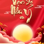 New Year’s red background banner nền màu đỏ tết năm mới
