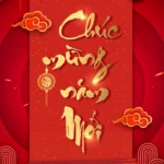 New Year red background banner phong nền màu đỏ năm mới