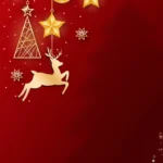 Red Christmas Banner giáng sinh màu đỏ