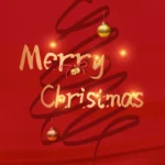 Red Christmas Tree Banner giáng sinh màu đỏ cây thông