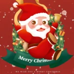 Red Santa Claus Christmas Banner giáng sinh màu đỏ ông già noel