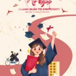 Graduation ceremony banner for female students lễ tốt nghiệp nữ sinh