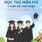 Blue academic recruitment banner tuyển sinh học tập màu xanh dương