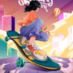 Purple Street Skateboarding Banner màu tím trượt ván đường phố