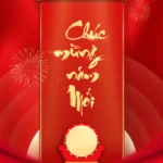Red banner for Tet event program màu đỏ tết sự kiện chương trình