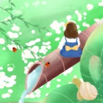 Green Spring Banner mùa xuân màu xanh lá