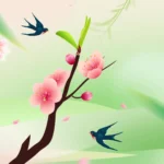 Green spring background mùa xuân màu xanh lá