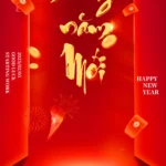 Red New Year banner background năm mới màu đỏ màu nền