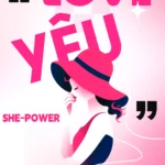 Pink love banner tình yêu màu hồng