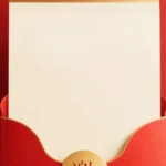 Red background new year invitation card Nền màu đỏ năm mới thiệp mời