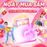 Pink standing banner shopping promotion màu hồng mua sắm ưu đãi