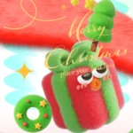 Green Christmas Banner Gift Box xanh lá giáng sinh hộp quà