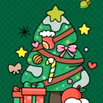 Green Christmas Banner giáng sinh màu xanh lá