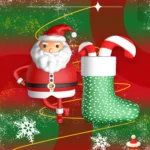 Red Santa Claus Banner ông già noel màu đỏ