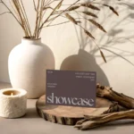 Rustic Elegance Business Card Mockup