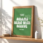 Wooden Shelf Poster Mockup
