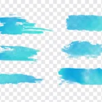 Blue brush background png trong suốt