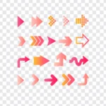 Pink arrow png transparent background mủi tên màu hồng nền trong suốt