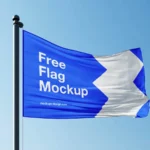 Outdoor flag mockup