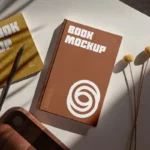 Mockup-Free-Laying-Hard-Cover-Book-Bìa sách psd