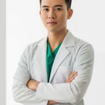 Male doctor model in white coat bác sĩ nam áo trắng