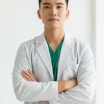 Doctor model in white coat bác sĩ nam áo trắng