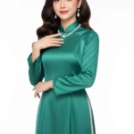Girl model in blue ao dai cô gái áo dài xanh