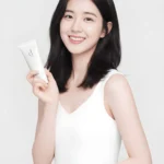 Beauty cosmetics model in white dress lĩnh vực mỹ phẩm làm đẹp
