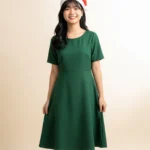 Female model wearing green Christmas dress nữ mặc váy giáng sinh xanh lá