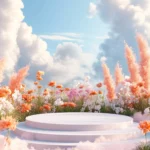 Blue sky product block background image Ảnh nền khối sản phẩm trời xanh