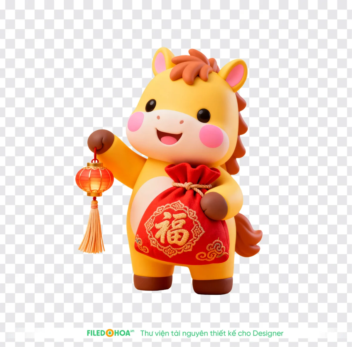 Png 3D con ngựa năm mới 2026 25122025 - File Đồ Hoạ