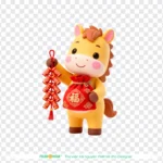 Png 3D con ngựa năm mới 2026 25122025b