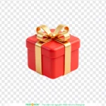 Icon png 3D hộp quà màu đỏ 24122025