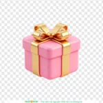 Icon png 3D hộp quà màu hồng 24122025