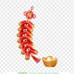 Icon png 3D dây pháo tết nền trong suốt 25122025