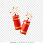 Icon png 3D pháo tết nền trong suốt 25122025a