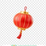 Icon png 3D lòng đèn màu đỏ 24122025a