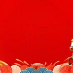 background psd tết năm mới nền đỏ 23122025